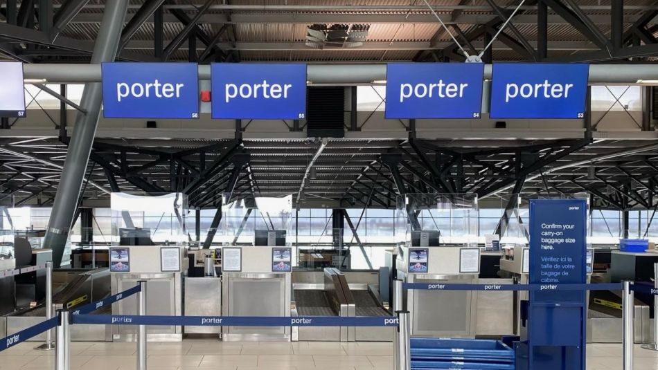 Une station de service à la clientèle de Porter airlines.