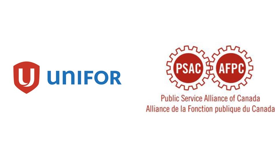 Unifor and PSAC logos