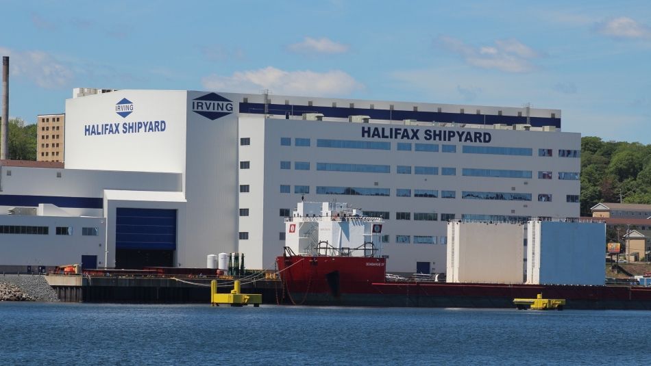 Irving Shipyard in Halifax, Nova Scotia.